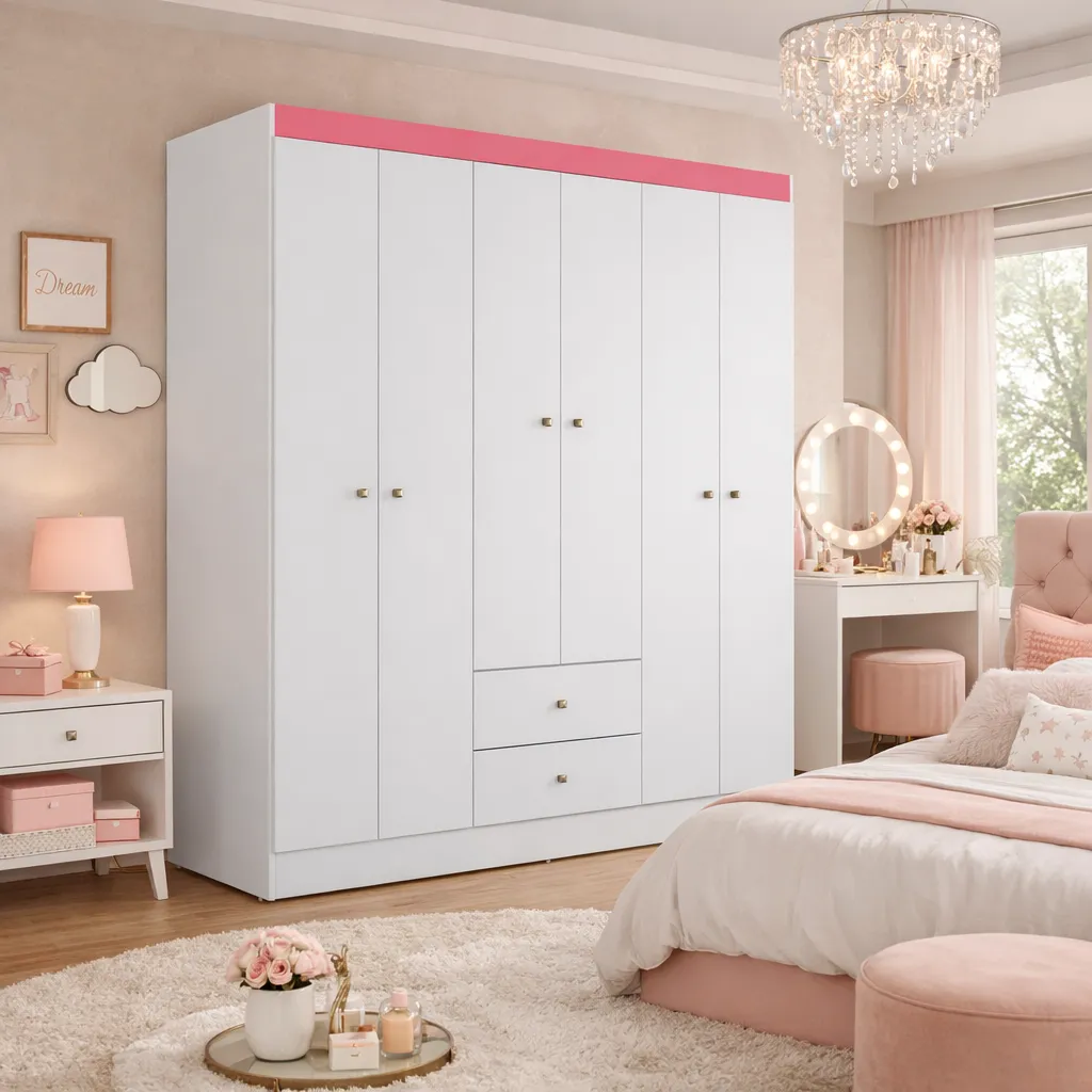 [100607] CLOSET VERSA BLANCO 6P 153 X 182 X 46.3 CM